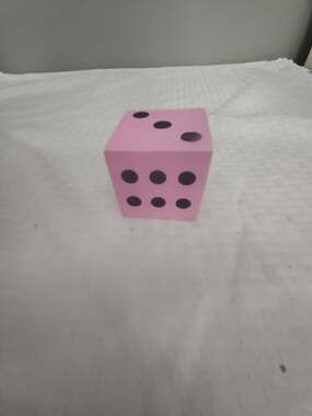 Large Pink Foam Toy Dice